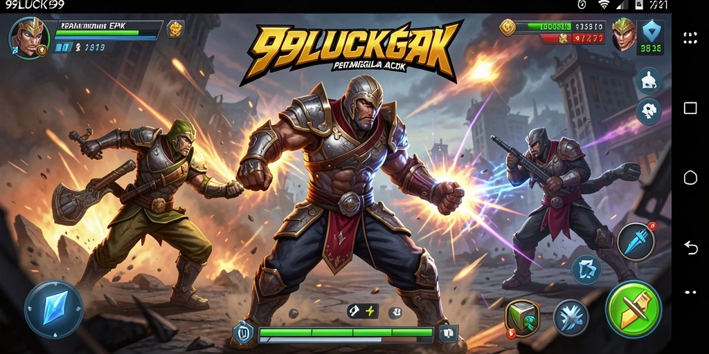 Tangkapan layar dari gameplay mendebarkan 99LUCK99 dalam bertarung.