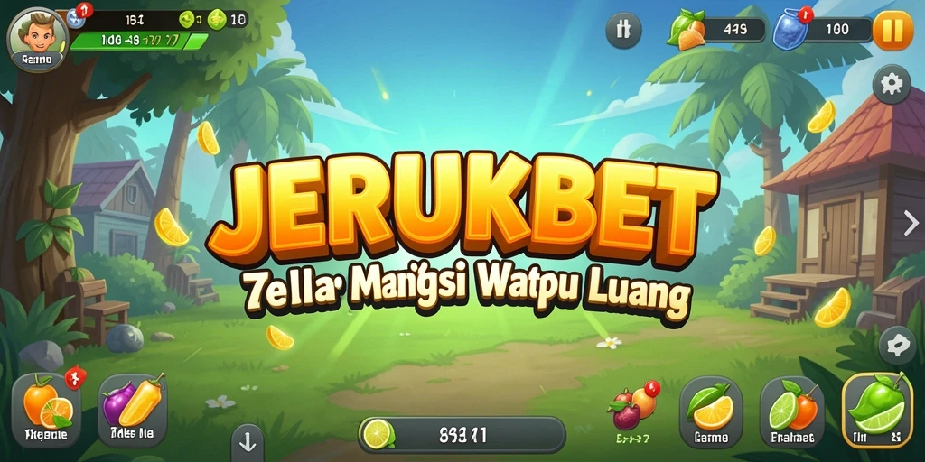 Tampilan gameplay JERUKBET yang ceria dan menarik.