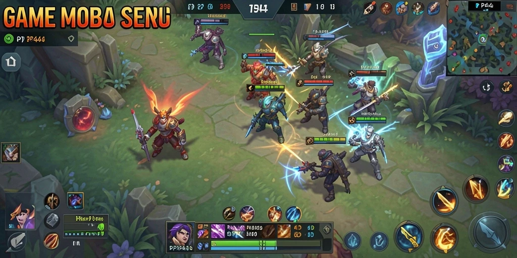 Gameplay seru PP444 di arena MOBA penuh tantangan.