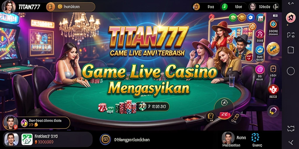 Tampak gameplay menegangkan dari aplikasi Live Casino TITAN777.